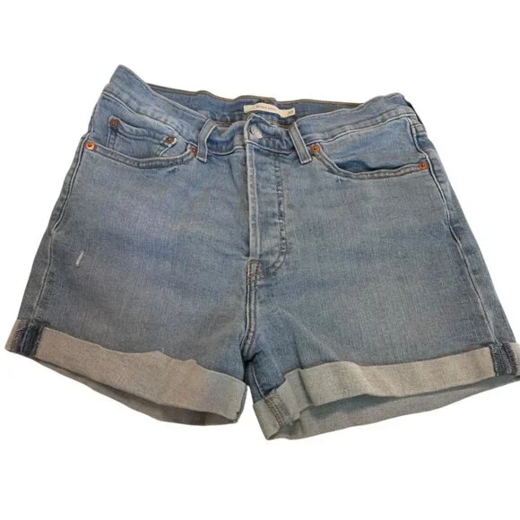 90s Levis Wedgie Shorts Women's Sz 30 Button Fly Soft Grunge Retro Indie Slease - Picture 2 of 11